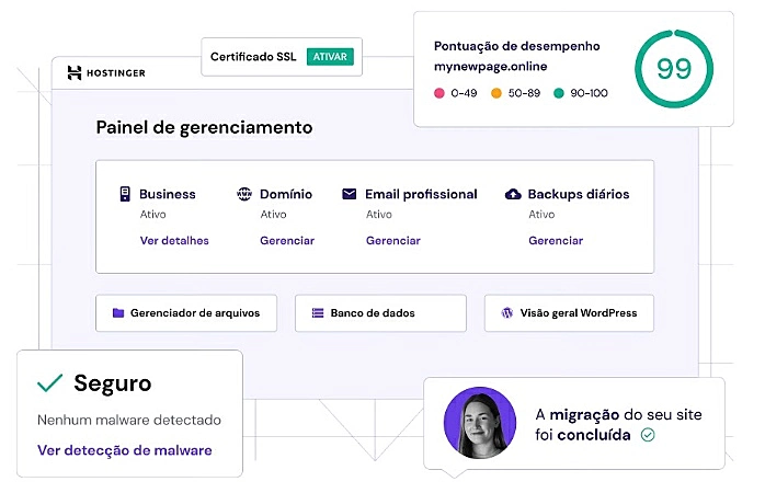 captura de tela do Hostinger