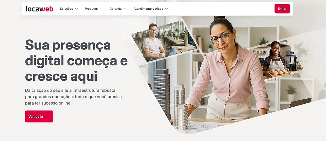 captura de tela do Locaweb