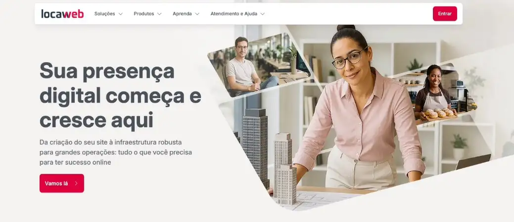 captura de tela do Locaweb