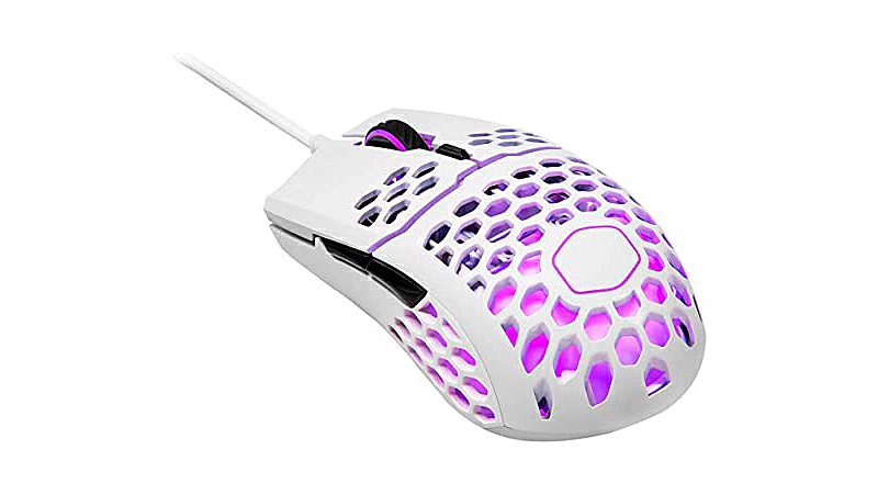 imagem de um mouse gamer Cooler Master MM711660G com estrutura vazada