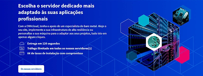 banner do site de servidor dedicado ovhcloud