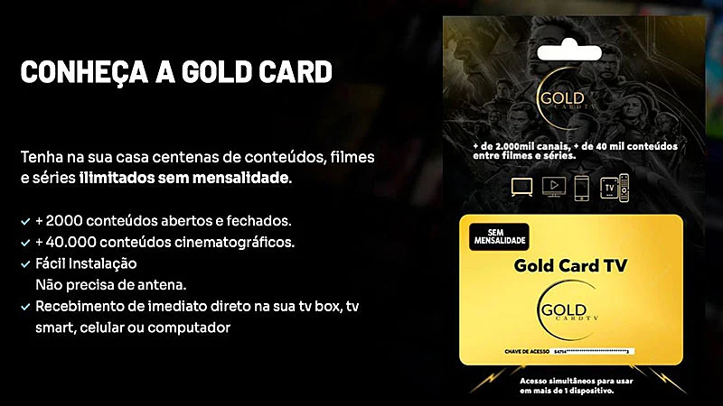 banner gold card tv