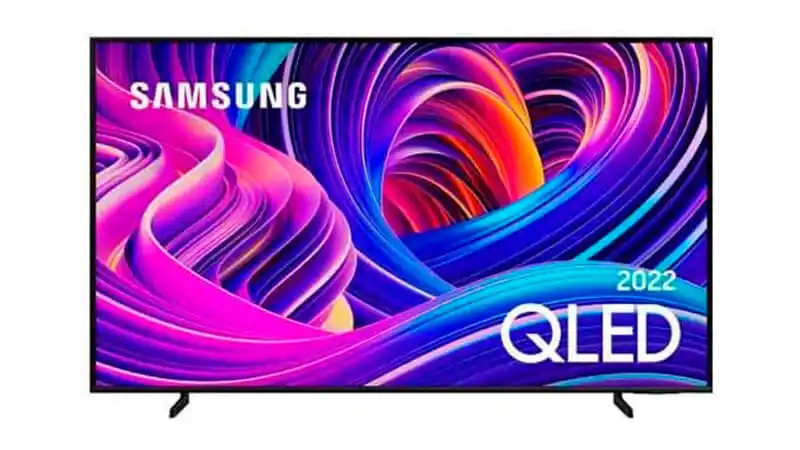 imagem de uma Smart TV Samsung QLED de 50 polegadas