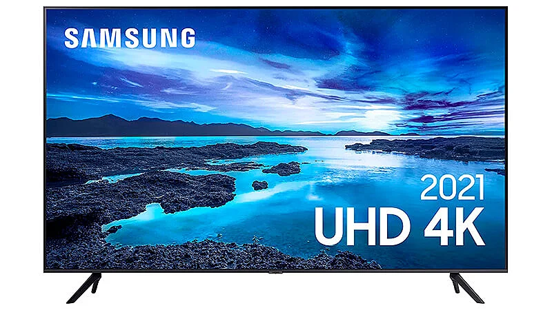 imagem de uma Smart TV Samsung Cyrstal de 43 polegadas
