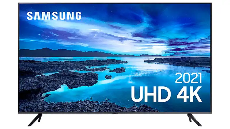 imagem de uma Smart TV Samsung Cyrstal de 43 polegadas