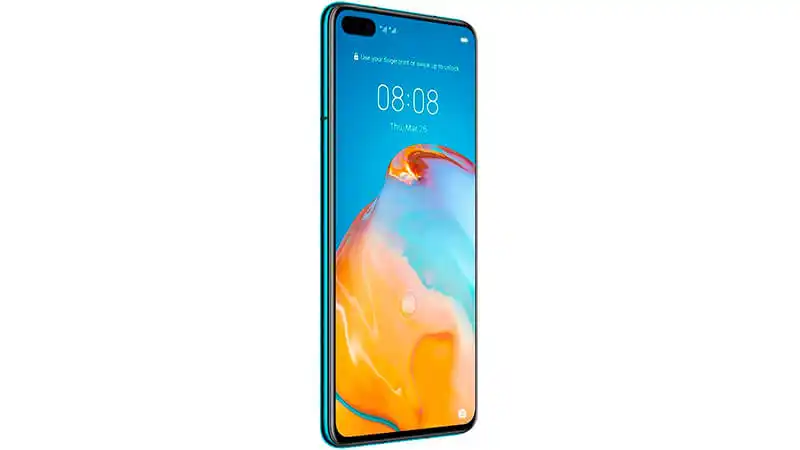 imagem de um Huawei P40 na cor azul