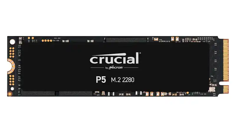 imagem de um SSD NVMe da Crucial