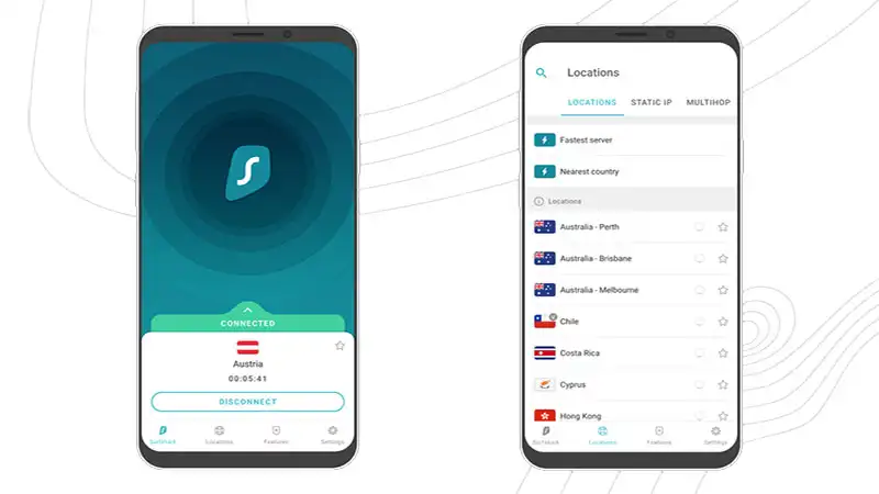 Melhor VPN Captura de tela do Surfshark