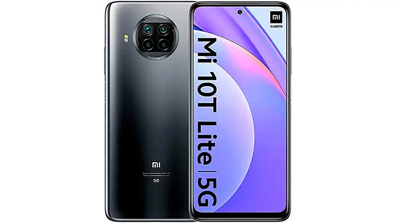 imagem de um celular XIaomi Mi 10T Lite de frente e de costas 