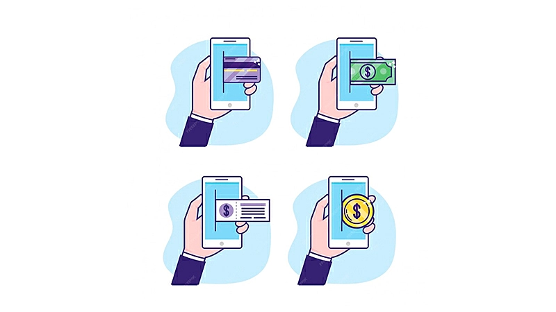imagem de uma pessoa tirando dinheiro de um celular