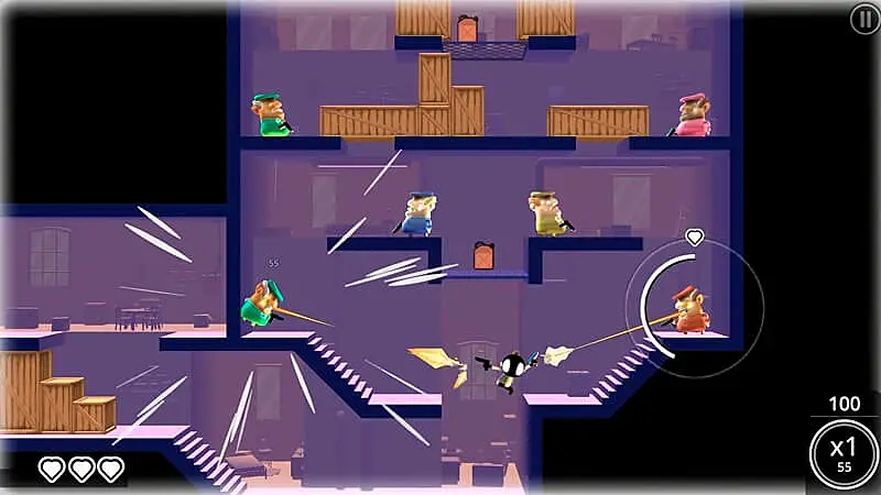 imagem que mostra uma fase do jogo My Friend Pedro: Ripe For Revenge