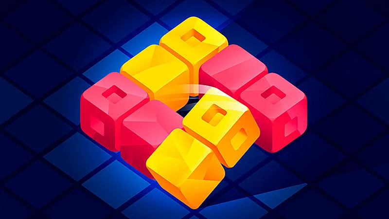 imagem com alguns blocos do jogo Towers nas cores amarelo e vermelho