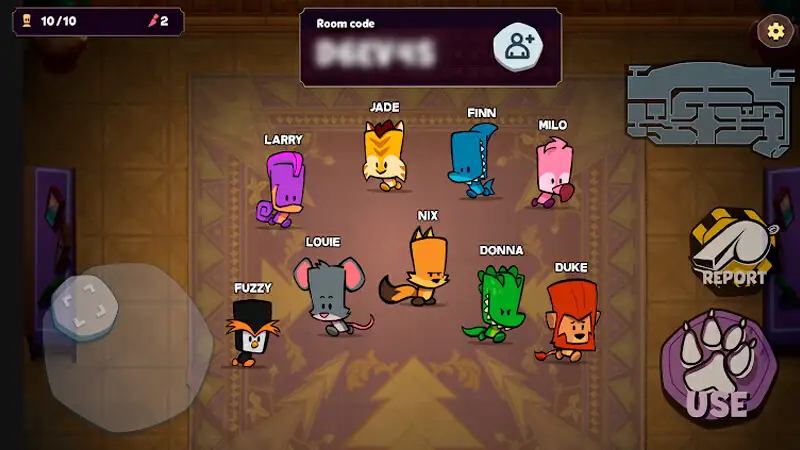 imagem que mostra os controles, os mapas e alguns personagens do jogo Suspects Mystery Mansion