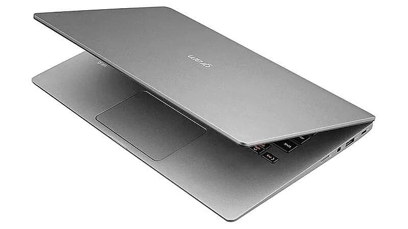 foto do notebook LG Gram na cor prata