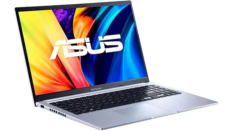 imagem de um notebook Asus Vivobook 15 na cor prata