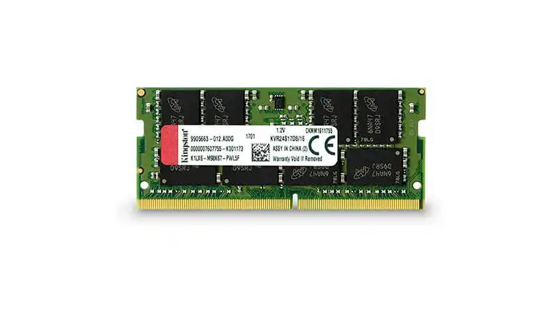 imagem de um pente de memória RAM de notebook da Kingston