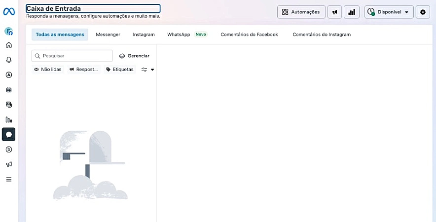 captura de tela do Meta Business Suite