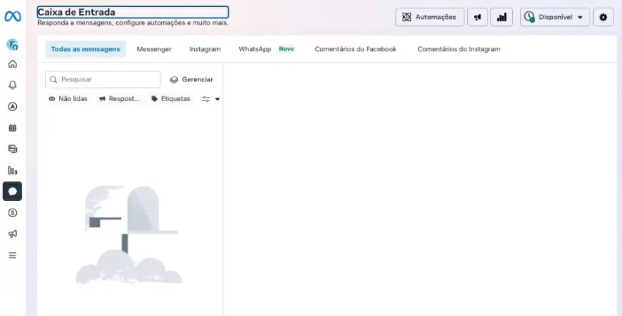 captura de tela do Meta Business Suite