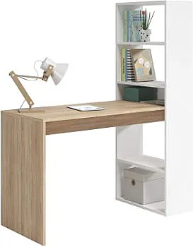 Mesa de escritorio con cajones y estantes Habitdesign