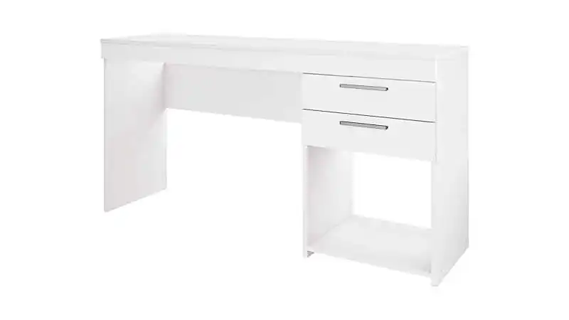 Mesa de Escritório GV imagem de uma mesa de escritório GV na cor branca com duas gavetas
