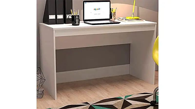 imagem de uma escrivaninha para escritório Nova Mobile na cor branca