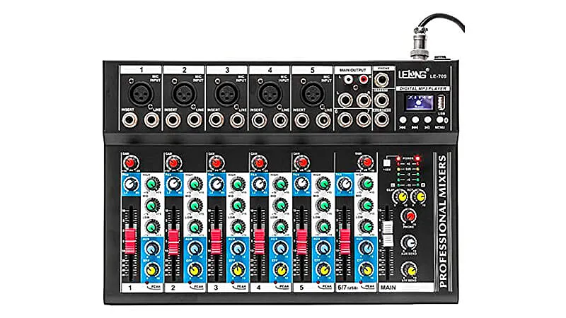 imagem de uma mesa de som Lelong vista de cima