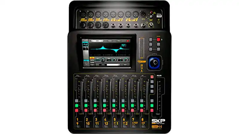 imagem de uma mesa de som digital SKP vista de cima