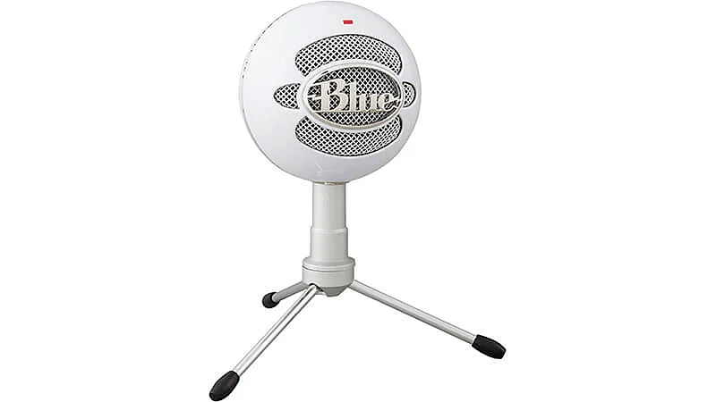 imagem que mostra um microfone de mesa Blue Snowball iCE na cor branca