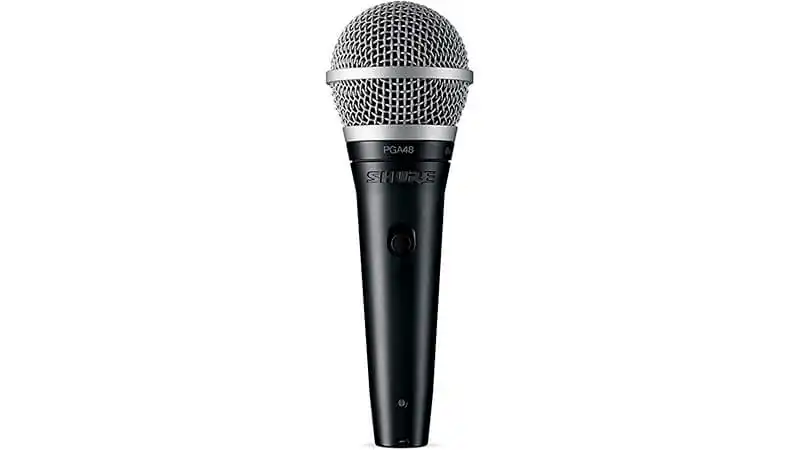 imagem de um microfone dinâmico Shure PGA 48-LC