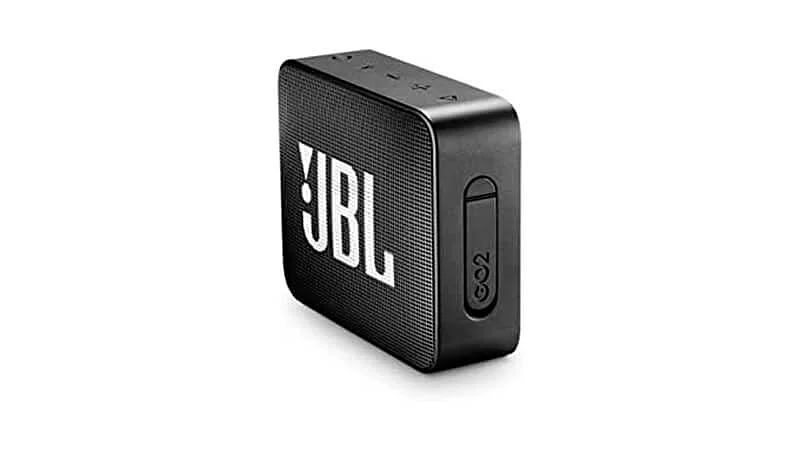 imagem de um mini speaker JBL GO 2 na cor preta