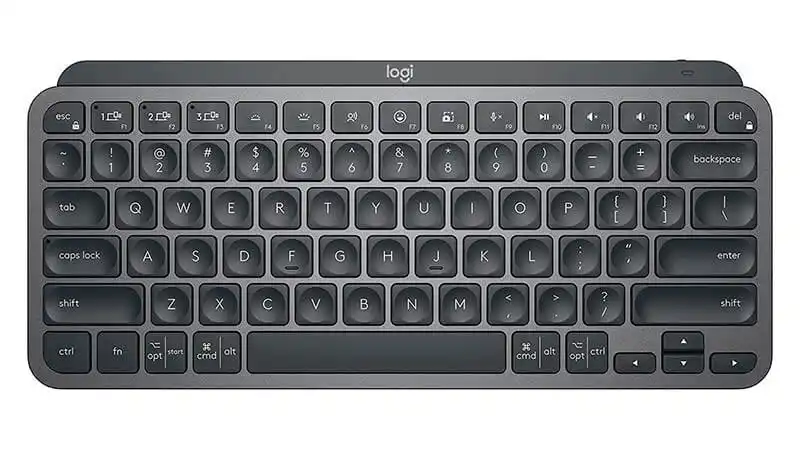 Mini Teclado Logitech MX imagem de um mini teclado Logitech MX na cor cinza