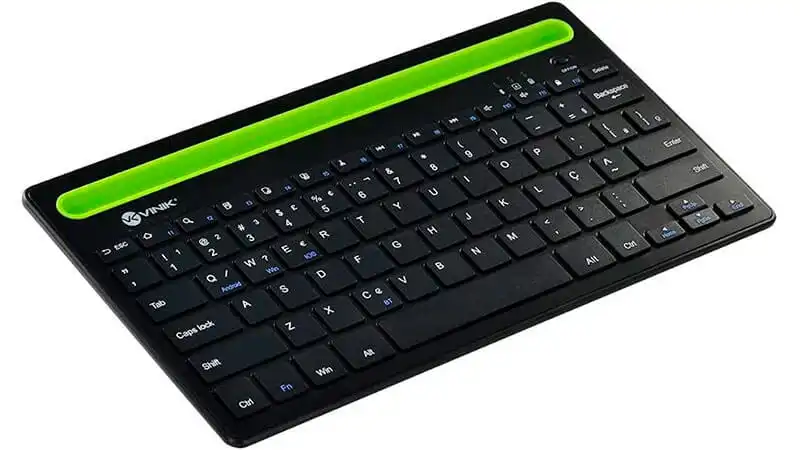 Mini Teclado Vinik Dynamic Smart imagem de um mini teclado Vinik Dynamic Smart na cor preta com detalhes em verde