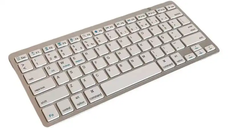 Mini Teclado Exbom imagem de um mini teclado Exbom na cor prateada