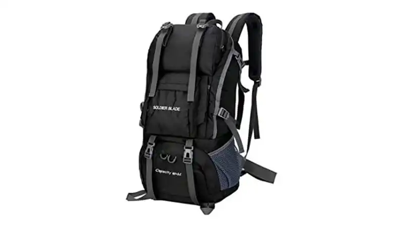 foto da mochila de viagem preta e cinza Tomshin