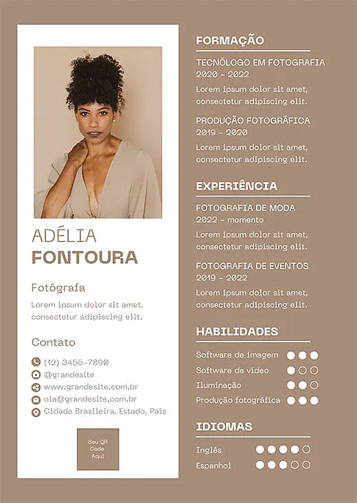 imagem de modelo de currículo do Canva