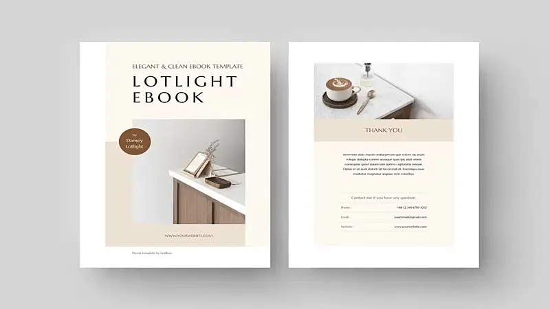 Captura de tela do modelo de ebook