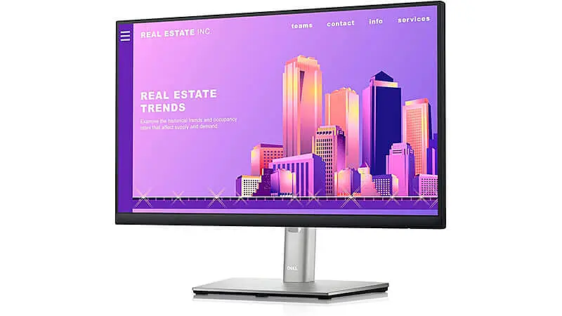 foto de um monitor Dell LCD de 27 polegadas