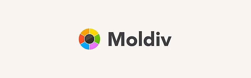 Logo do aplicativo de montagem de fotos moldiv