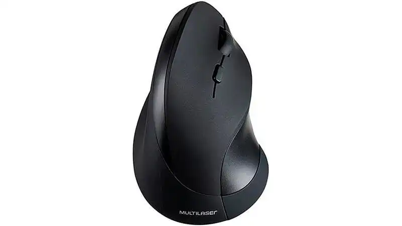 imagem de um mouse ergonômico da Multilaser na cor preta