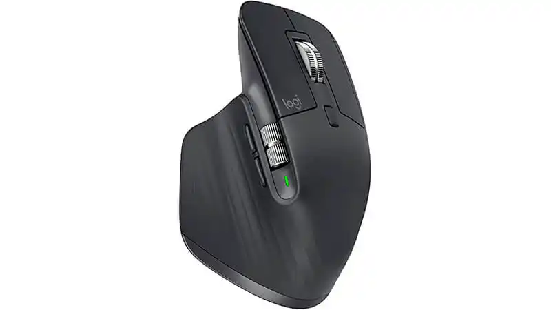imagem de um mouse ergonômico da Logitech na cor preta