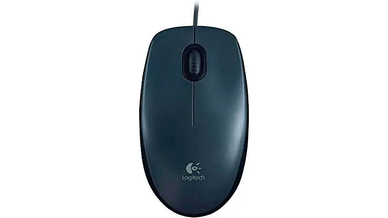 imagem de um mouse Logitech M90 na cor cinza