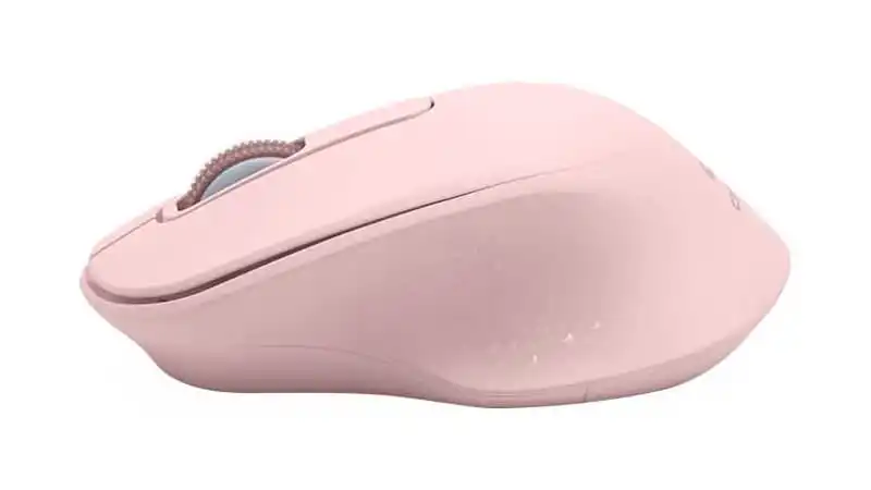 Mouse Rosa Sem Fio C3Tech imagem de um mouse sem fio C3Tech na cor rosa