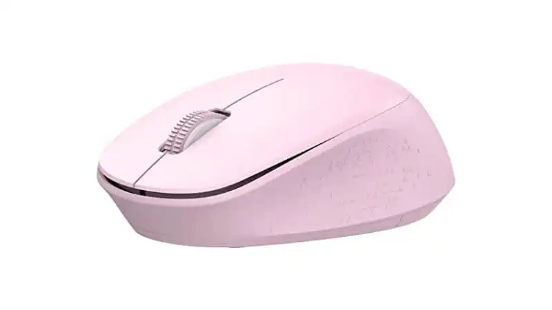 Mouse Rosa Sem Fio `PCYes Mover imagem de um mouse sem fio PCYes Mover na cor rosa