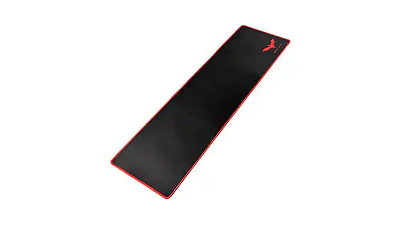 imagem de um mouse pad Havit com bordas na cor vermelha