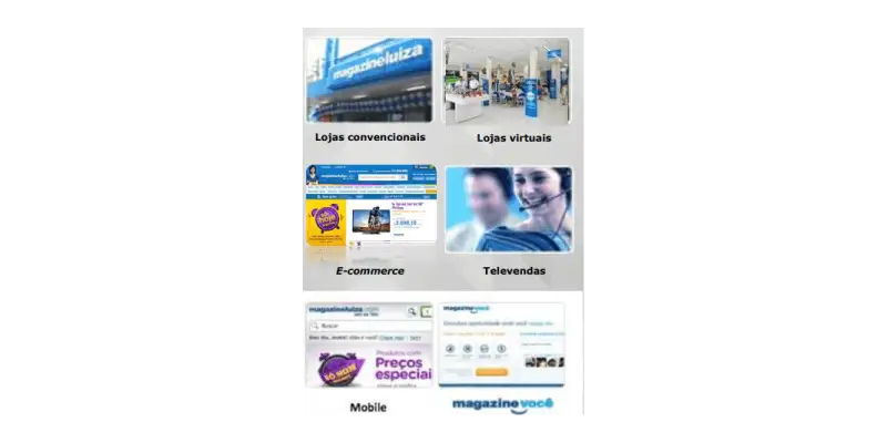Exemplo de multicanal Magazine Luiza 