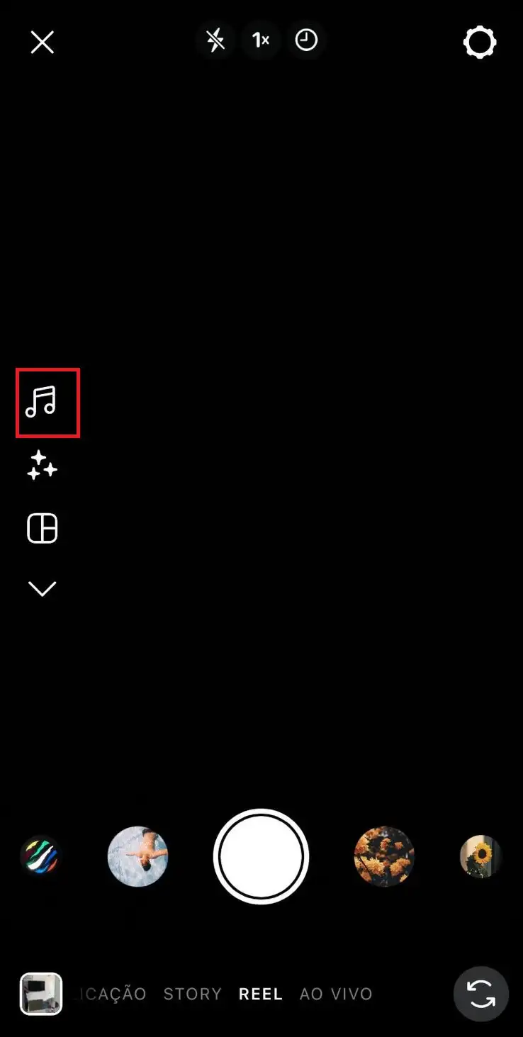 Musica em alta no Reels Captura de tela do Instagram