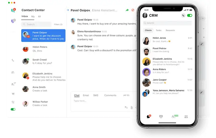 JivoChat app interface