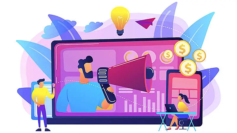 Pessoa entrando em um programa de afiliados