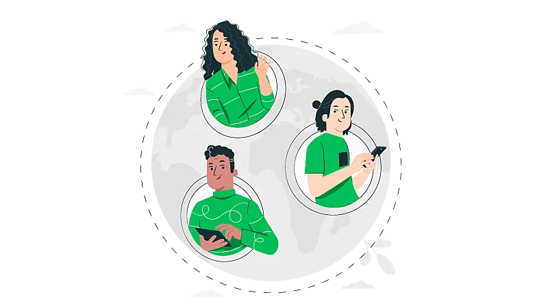 Imagem vetorizada de pessoas em Network