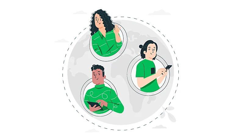 Imagem vetorizada de pessoas em Network